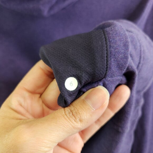 Lululemon Hoodie Womens 6 Purple Pullover Sweatshirt Cowl Neck Athletic Lounge - Picture 9 of 14